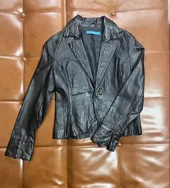 ブラック レザージャケット テーラード Mサイズ