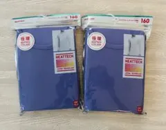 UNIQLO HEATTECH アンダーシャツ 160 パープル 2枚セット
