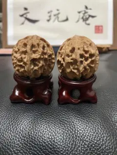 秘蔵】遊びクルミ文玩核桃9ヶ月育成 極美品白獅子ホワイトライオン