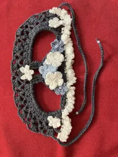 猫用バブーシュカ　手編み　ハンドメイド　猫グッズ