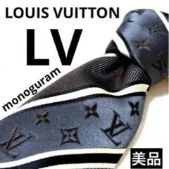 超希少プレミア】LouisVuitton BIGモノグラム モノトーンネクタイ