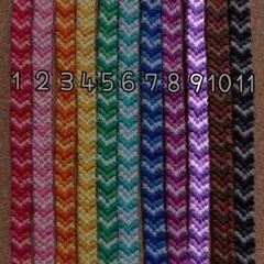 ⑨紫　ハンドメイド　ミサンガ　アンクレット　グラデーション　V字