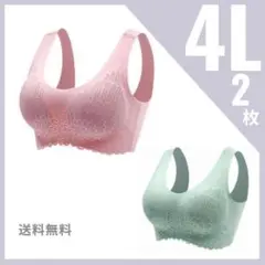 4L シームレスブラ　大きいサイズ　ナイトブラ ノンワイヤー　授乳ブラ 4l2