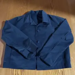 ユニクロオープンカラーショートジャケット S ブラック