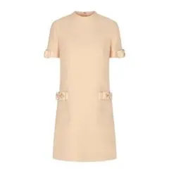 VALENTINO ベージュ 半袖ミニワンピース 2026年最新】valentino garavani 柄：無地 レディース 半袖ミニ