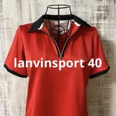 lanvin sport ゴルフウェア　ハーフジップポロシャツ　袖ロゴ