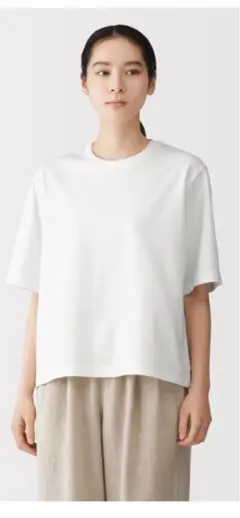 新品タグ付き！無印良品の涼感UVカット　クルーネックワイド半袖Tシャツ♪Lサイズ