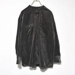 ✨良品✨ ミル×モモ 【M】 バンドカラーシャツ コーデュロイ カジュアル 茶