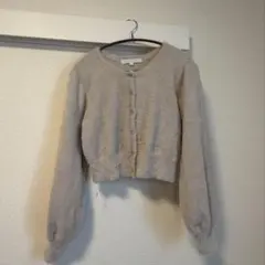 MERCURY DUO /ロングスリーブミニシャギーニットカーディガン