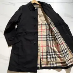 入手困難✨ バーバリー ステンカラーコート ライナー付き チェック柄 ブラック