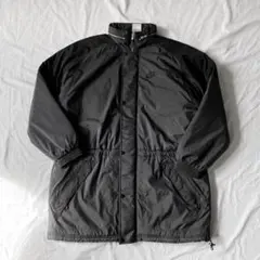 90s NIKE 中綿 ナイロンジャケット 刺繍 スウォッシュ キルティング 黒