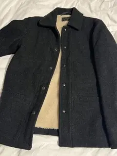 J.Crew ボタン付きジャケット 黒 ボアジャケット