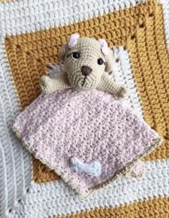 犬のぬいぐるみ ブランケット付き