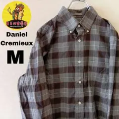USA古着 DanielCremieux　ネルシャツM　グレーブラウン　チェックのサムネイル