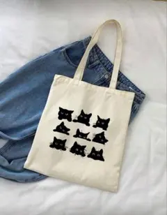 黒猫バッグ　猫　バッグ　トートバッグ　男女兼用　新品　大人気　おしゃれ