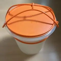 Tupperware 食品保存容器 バケツ型 オレンジのサムネイル