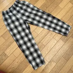 GU チェック柄ウエストゴムパンツ