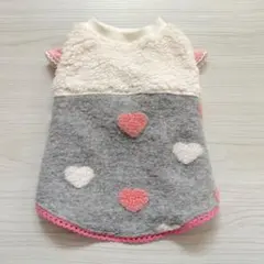 Sサイズ＊ボア×ハート柄フリースワンピース