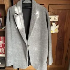 MM6 コクーンチェスターコートグレーXL