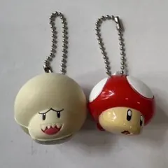 【2点セット】スーパーマリオ ふにゅふにゅマスコット オバケキノコ キノコのサムネイル