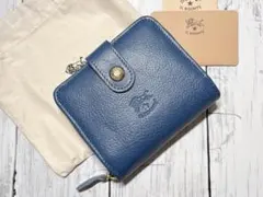 新品 イルビゾンテ☆限定カラー☆二つ折り財布 ウォレット ブルーグレー