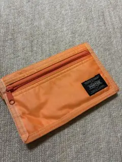 Porter オレンジ ナイロン 二つ折り財布