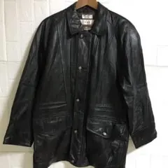 【K & A】メンズ　レザージャケット ブラック　サイズMのサムネイル