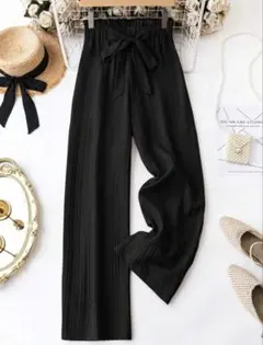 SHEIN シーイン　ボトムス　ブラック 長ズボン レディース ソリッドカラー