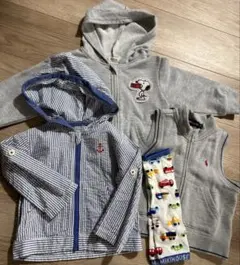 パーカー2枚 Ralph Laurenベスト ミキハウス レッグウォーマーセット