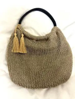 cooco メタリックコード編みトートバッグ