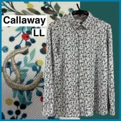 Callaway キャロウェイ　メンズ　ゴルフウェア長袖ポロシャツ　ボタニカル