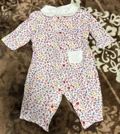 花柄ロンパース 60-70cm 綿100%