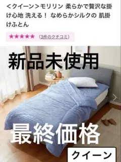 新品 モリリン なめらかシルクの肌掛けふとん 柔らかで贅沢な掛け心地 洗える P モリリン】柔らかで贅沢な掛け心地洗えるなめらか*シルクの肌掛け