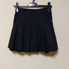 美品WEGOブラック ミニ丈 プリーツスカート