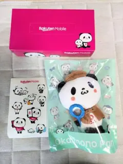 【ぬいステッカーティッシュセット】Rakuten Mobile ぬいぐるみパンダ