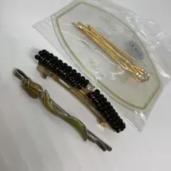 032609 ビーズ装飾ヘアピン3本セット