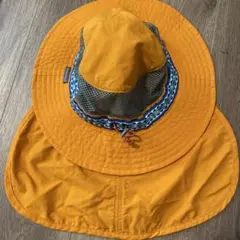 mont-bell メッシュ内側 オレンジ帽子　キッズ