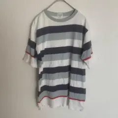 SHIPS マルチボーダー半袖Tシャツ サイズ2 メンズ コットン100%
