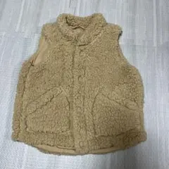 UNIQLO ベビー フリース ベスト ベージュ ノースリーブ　90