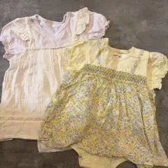 SLAP SLIP他 ロンパース 2点セット 紫 80 黄色 70