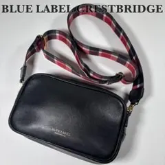 美品 ブルーレーベルクレストブリッジ ショルダーバッグ CBチェック ブラックのサムネイル
