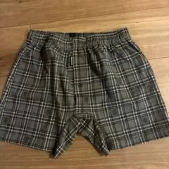Aquascutum ニットトランクス グレー チェック柄 Mサイズ