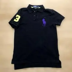 Polo by Ralph Lauren ポロシャツ M 黒 ビッグポニー 刺繍