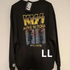 新品タグ付き　KISS　ALIVE II TOUR　裏起毛トレーナー　LL