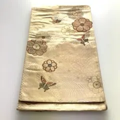 金色 花と蝶 袋帯