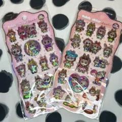 2枚　ボンボンドロップシール　レリーフ 立体3D