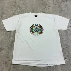 め*こ様 RONWELL　Tシャツ　M　ホワイト　スイス柄　古着　半袖　プリントのサムネイル