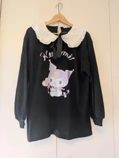 クロミ プリント 襟付き トレーナー 黒 レディース M サイズ