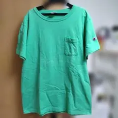 Champion ポケットTシャツ グリーン M　USA製 チャンピオンのサムネイル