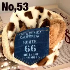 No,53 ふわふわ　軽い　ハート　スヌード　ネックウォーマー　デニムリメイク